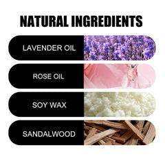 Natural Aromatherapy Candle with Long-Lasting Romantic Fragrance