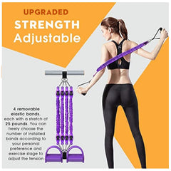 Multifunction Fitness Pedal Exerciser with Elastic Pull Rope