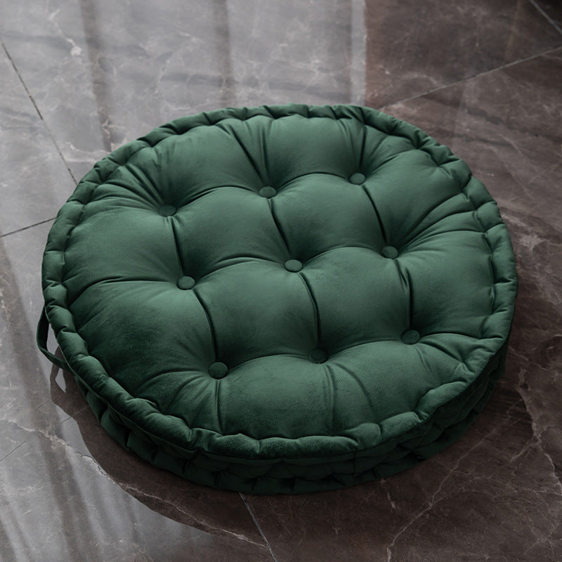 Nordic Plush Tufted Floor Cushion — Round Meditation & Shala Zafu