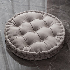 Nordic Plush Tufted Floor Cushion — Round Meditation & Shala Zafu