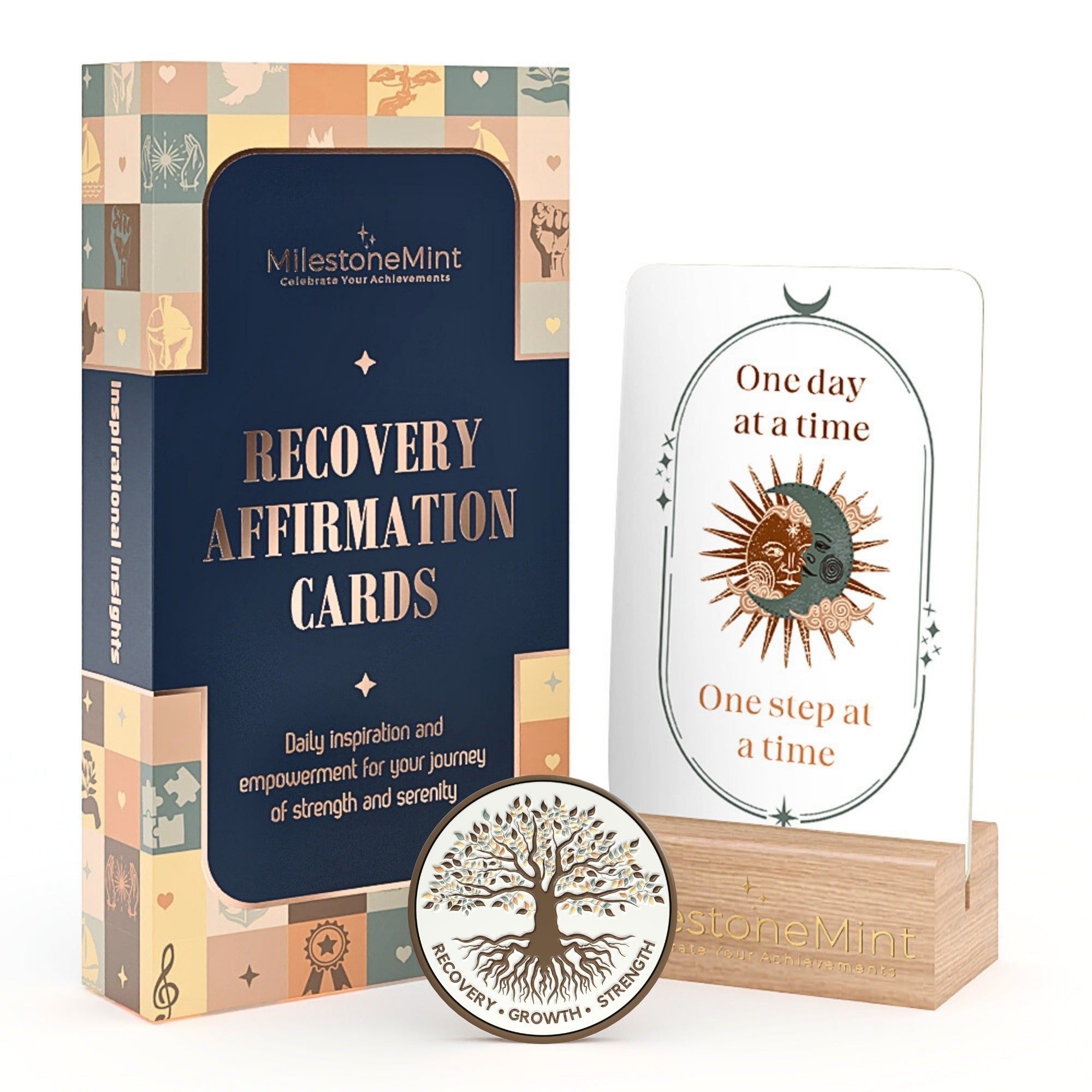 Recovery Affirmation Card Deck Inspirational Gift Set