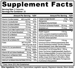 Complete Multivitamin and Immunity Boost Supplement Capsules