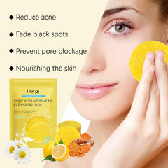 Turmeric Cleansing Facial Pads for Gentle Exfoliating Skin Care