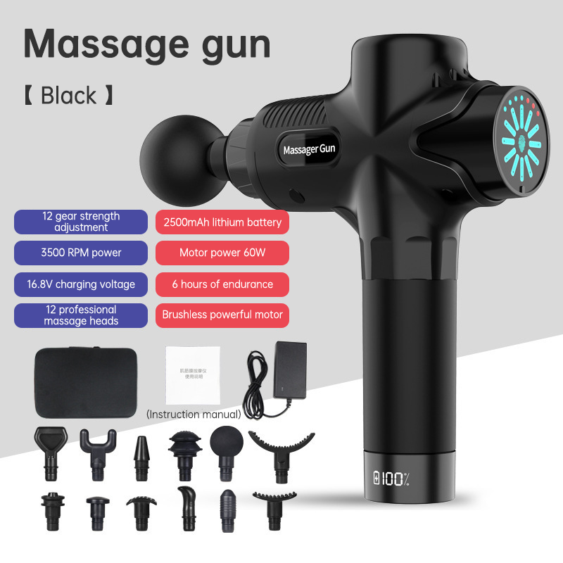 Mini LCD Deep Tissue Fascia Massage Gun Device