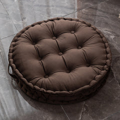 Nordic Plush Tufted Floor Cushion — Round Meditation & Shala Zafu