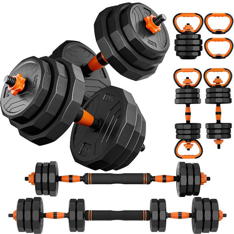 Adjustable Multi-Functional Dumbbell and Barbell Home Gym Set