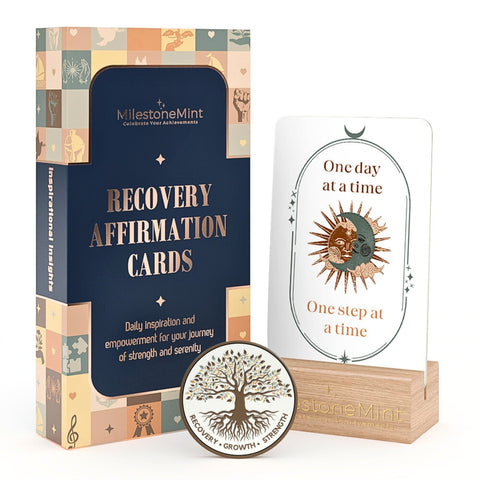 Recovery Affirmation Card Deck Inspirational Gift Set