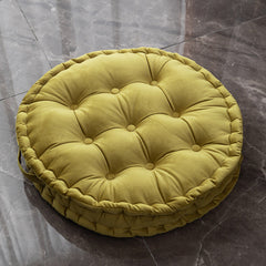 Nordic Plush Tufted Floor Cushion — Round Meditation & Shala Zafu