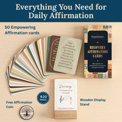 Recovery Affirmation Card Deck Inspirational Gift Set