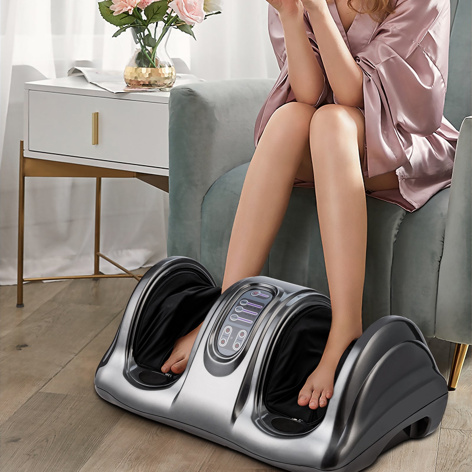 Therapeutic Shiatsu Foot Massager with Deep Rolling Therapy