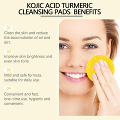 Turmeric Cleansing Facial Pads for Gentle Exfoliating Skin Care