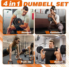 Adjustable Multi-Functional Dumbbell and Barbell Home Gym Set