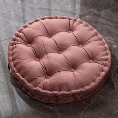 Nordic Plush Tufted Floor Cushion — Round Meditation & Shala Zafu