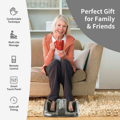 Therapeutic Shiatsu Foot Massager with Deep Rolling Therapy