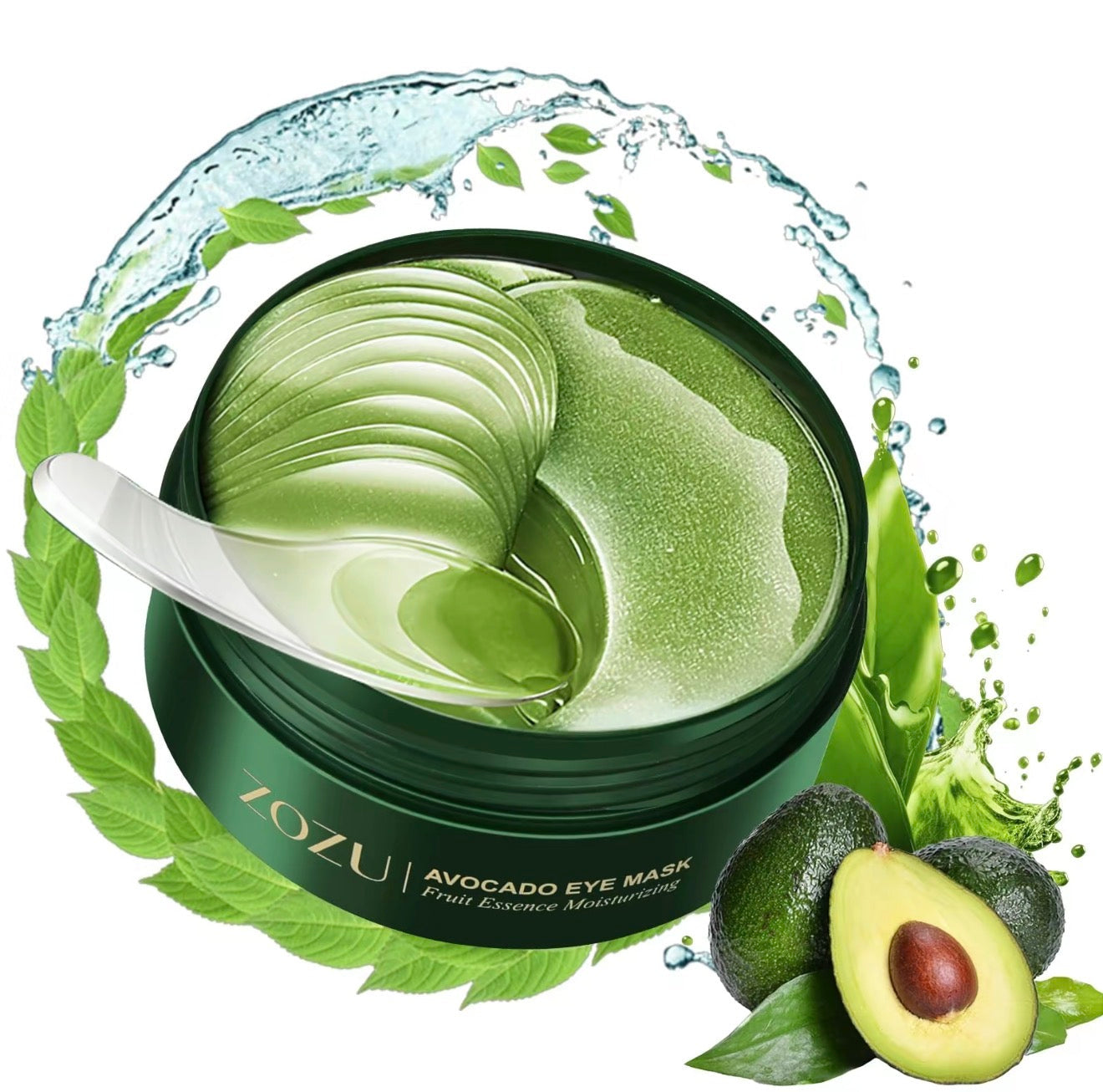 AvocaGlow Moisturizing Eye Mask Pads for Smooth Skin