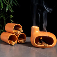 Ceramic Incense Burner Set with Palo Santo and Sage