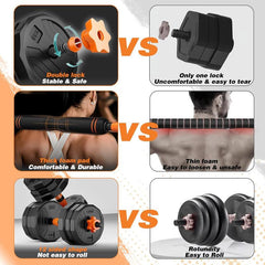 Adjustable Multi-Functional Dumbbell and Barbell Home Gym Set