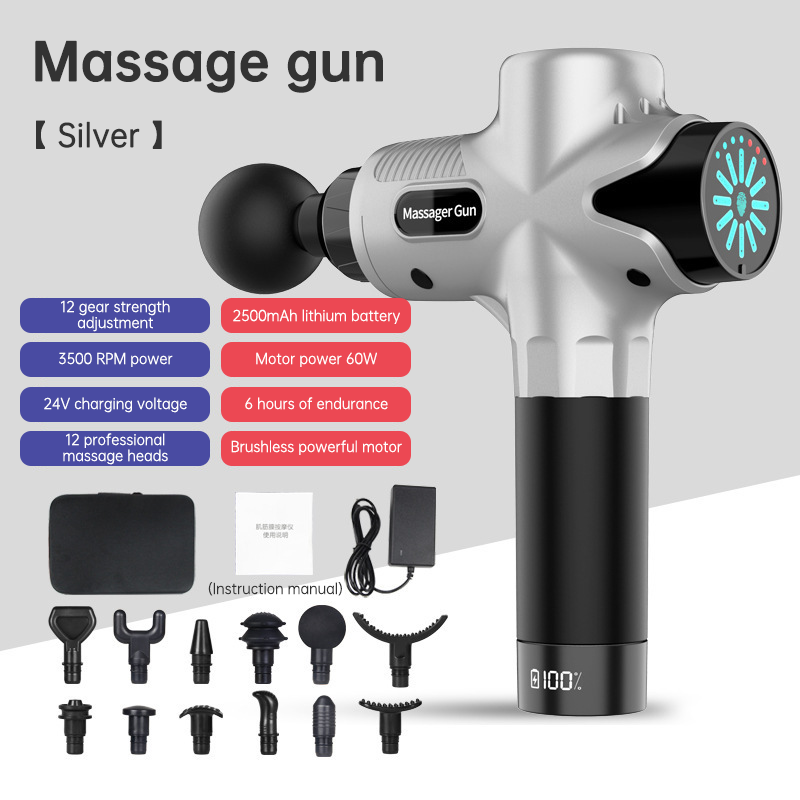 Mini LCD Deep Tissue Fascia Massage Gun Device