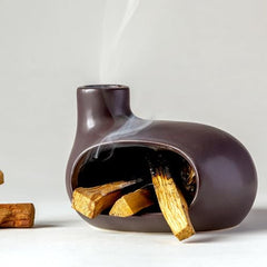 Ceramic Incense Burner Set with Palo Santo and Sage