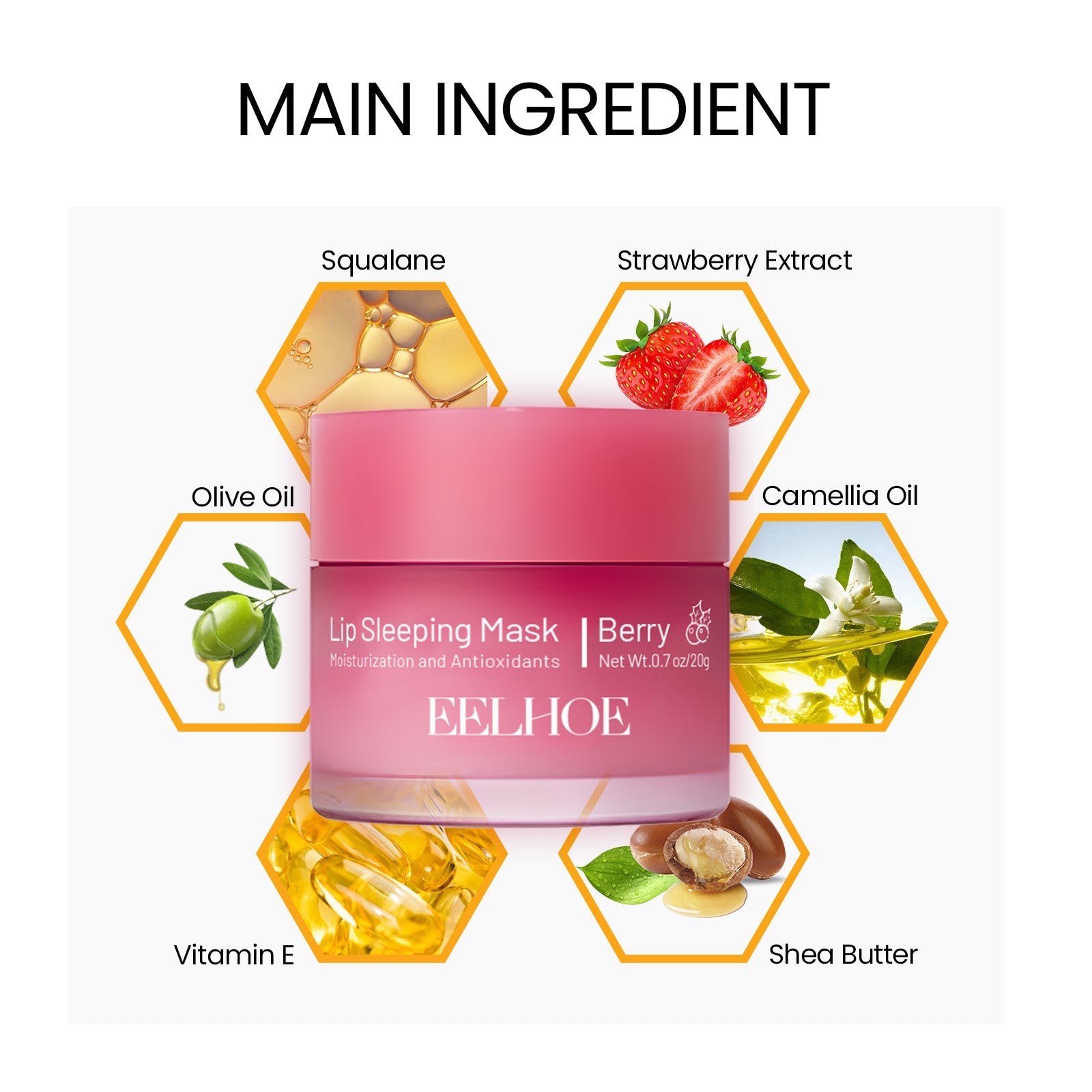 Moisturizing Lip Sleeping Mask for Smooth and Plump Lips