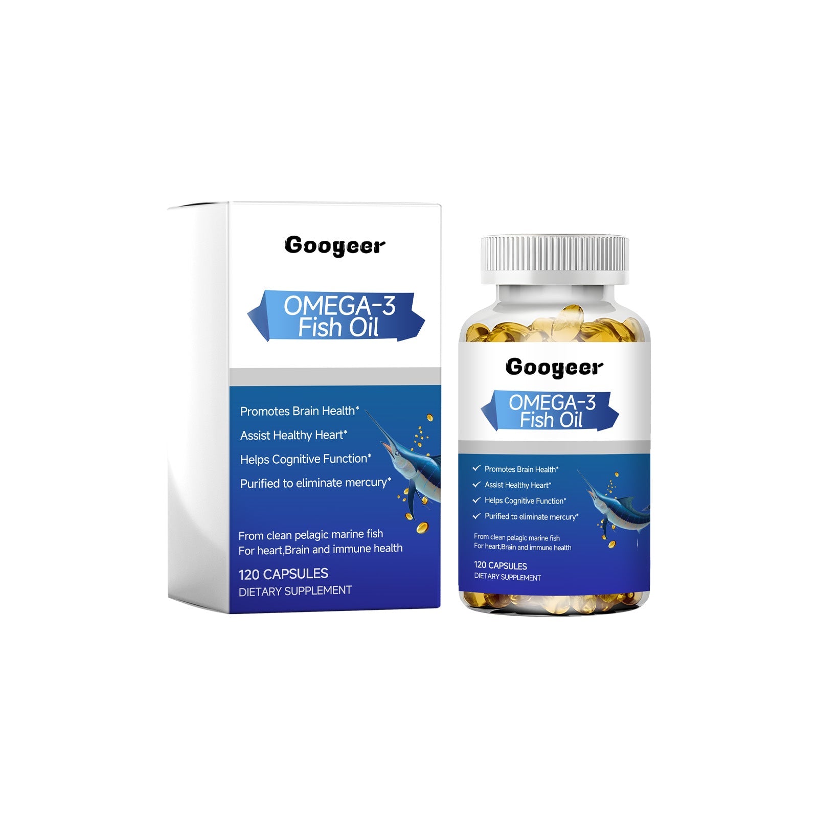 Daily Omega-3 Fish Oil Immunity Support Supplement