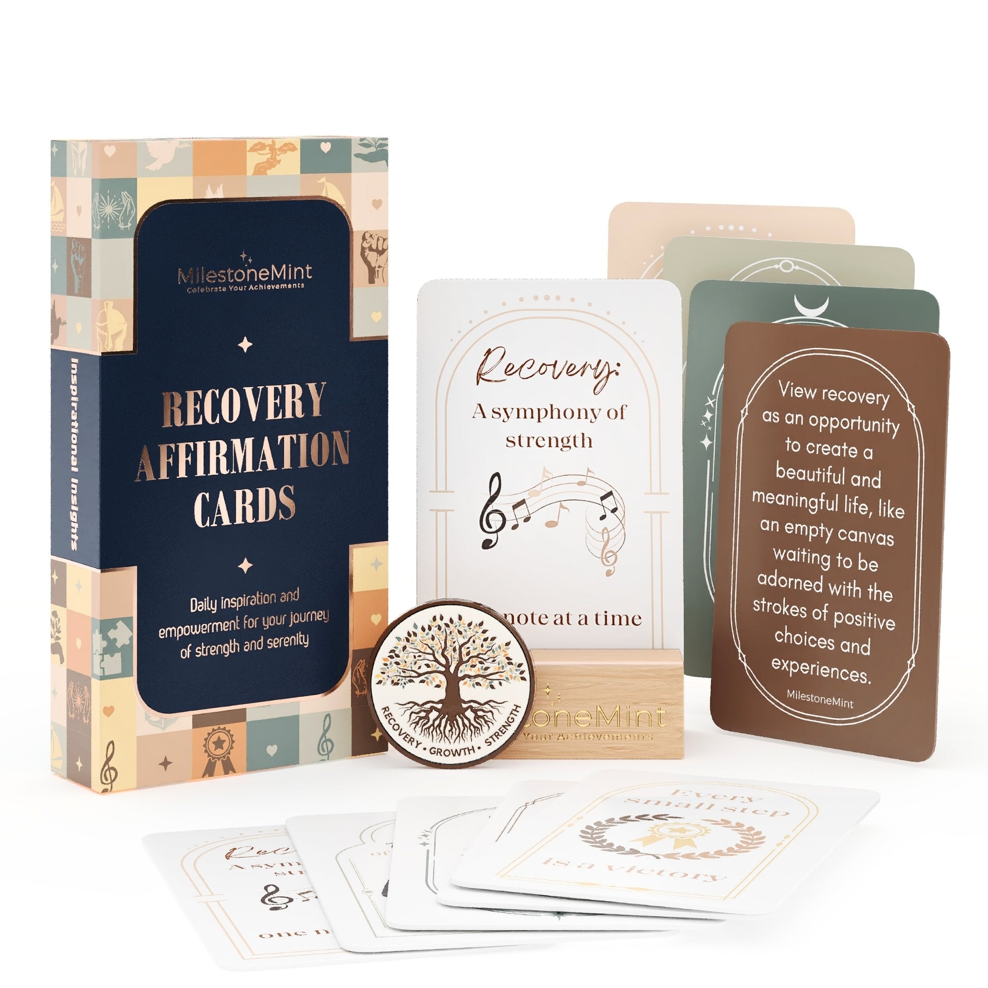 Recovery Affirmation Card Deck Inspirational Gift Set