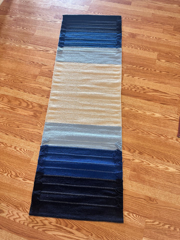 Hand-Loomed Organic Cotton Yoga Rug — Natural Botanical Dye Collection