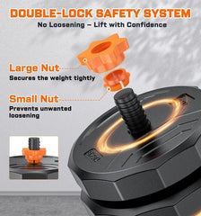Adjustable Multi-Functional Dumbbell and Barbell Home Gym Set