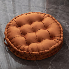 Nordic Plush Tufted Floor Cushion — Round Meditation & Shala Zafu