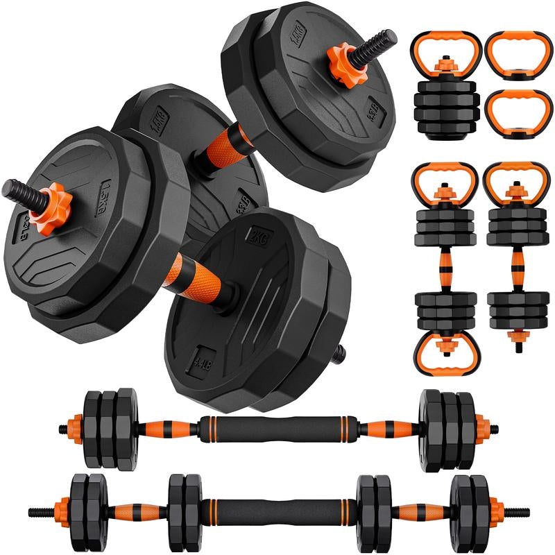 Adjustable Multi-Functional Dumbbell and Barbell Home Gym Set