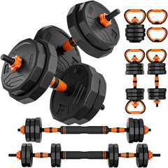 Adjustable Multi-Functional Dumbbell and Barbell Home Gym Set