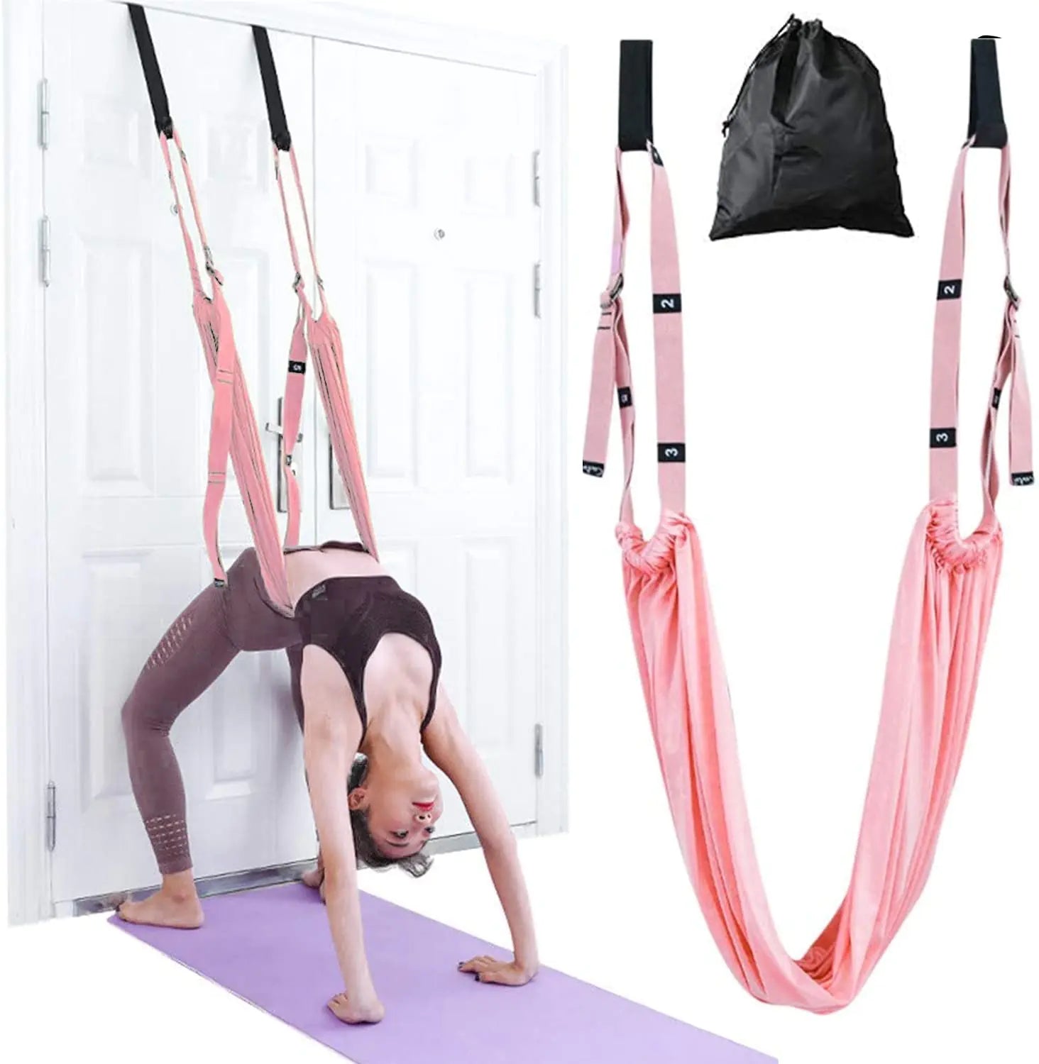 Adjustable Yoga Stretching Strap for Flexibility Training