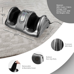 Therapeutic Shiatsu Foot Massager with Deep Rolling Therapy